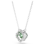 Una Angelic pendant Mixed cuts, Green, Rhodium plated